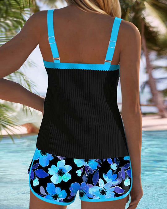 Dagmara – Floral Trim Tankini for Women