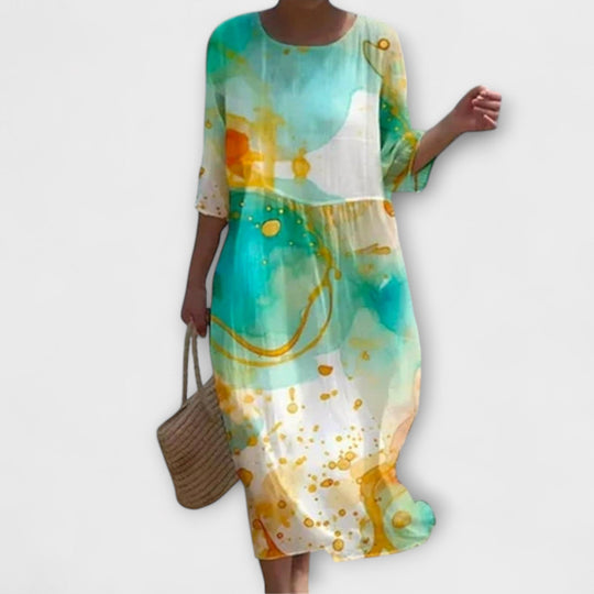 Florielle – Flowing Dress with Floral Print