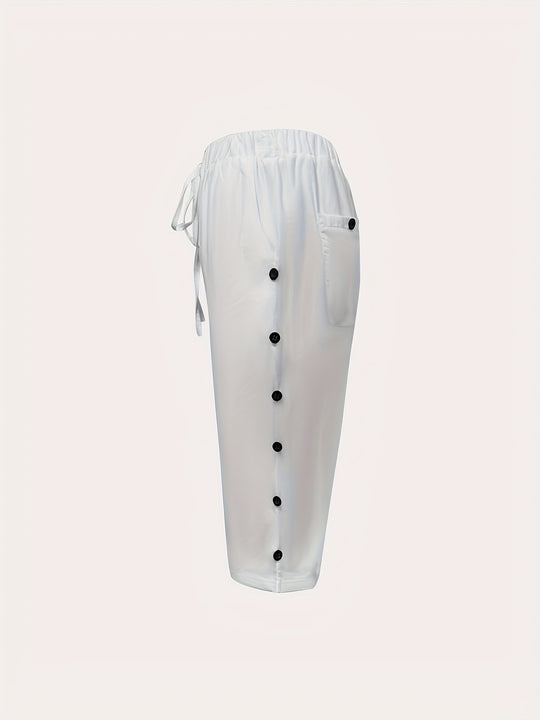 Bianca – Button-Side Summer Bermuda for Women