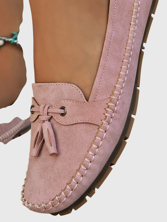 Morlina – Classic Suede Moccasin Loafers for Women