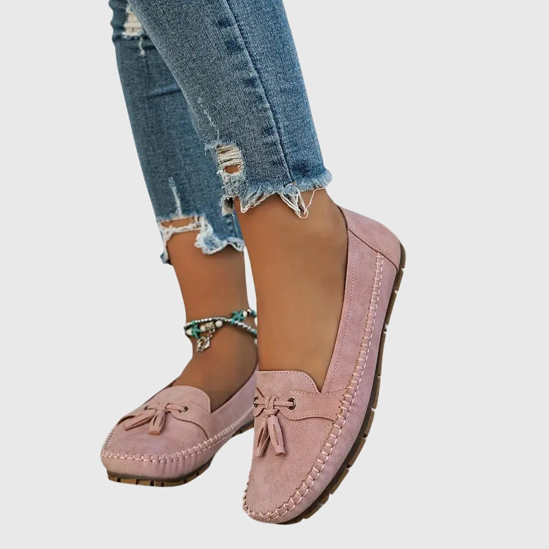 Morlina – Classic Suede Moccasin Loafers for Women