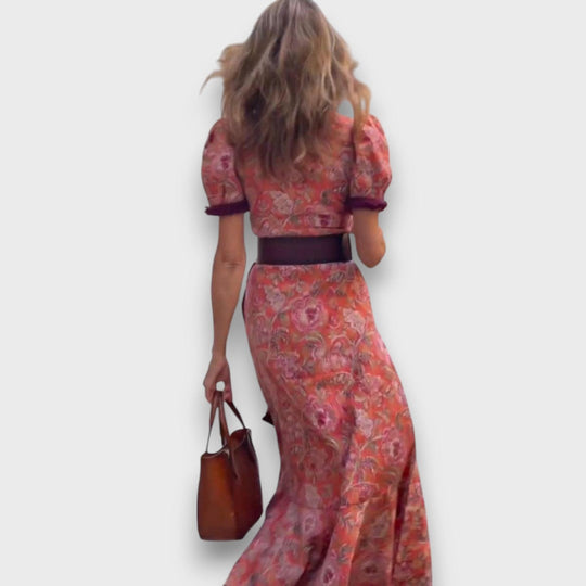 Evelyn – Feminine Wrap Dress with Puff Sleeves