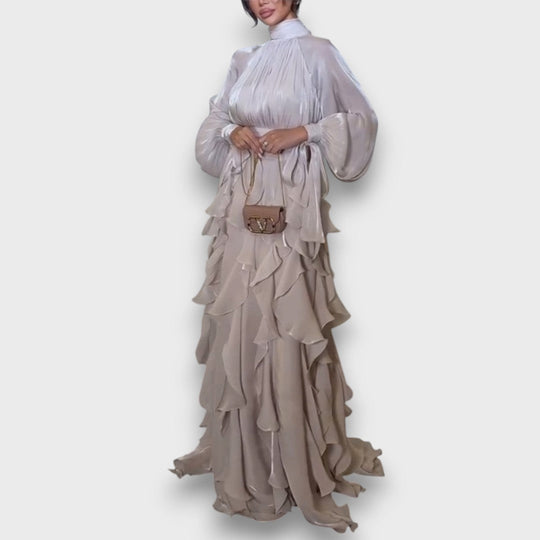 Valette – Flowing Maxi Dress with Ruffle Drama