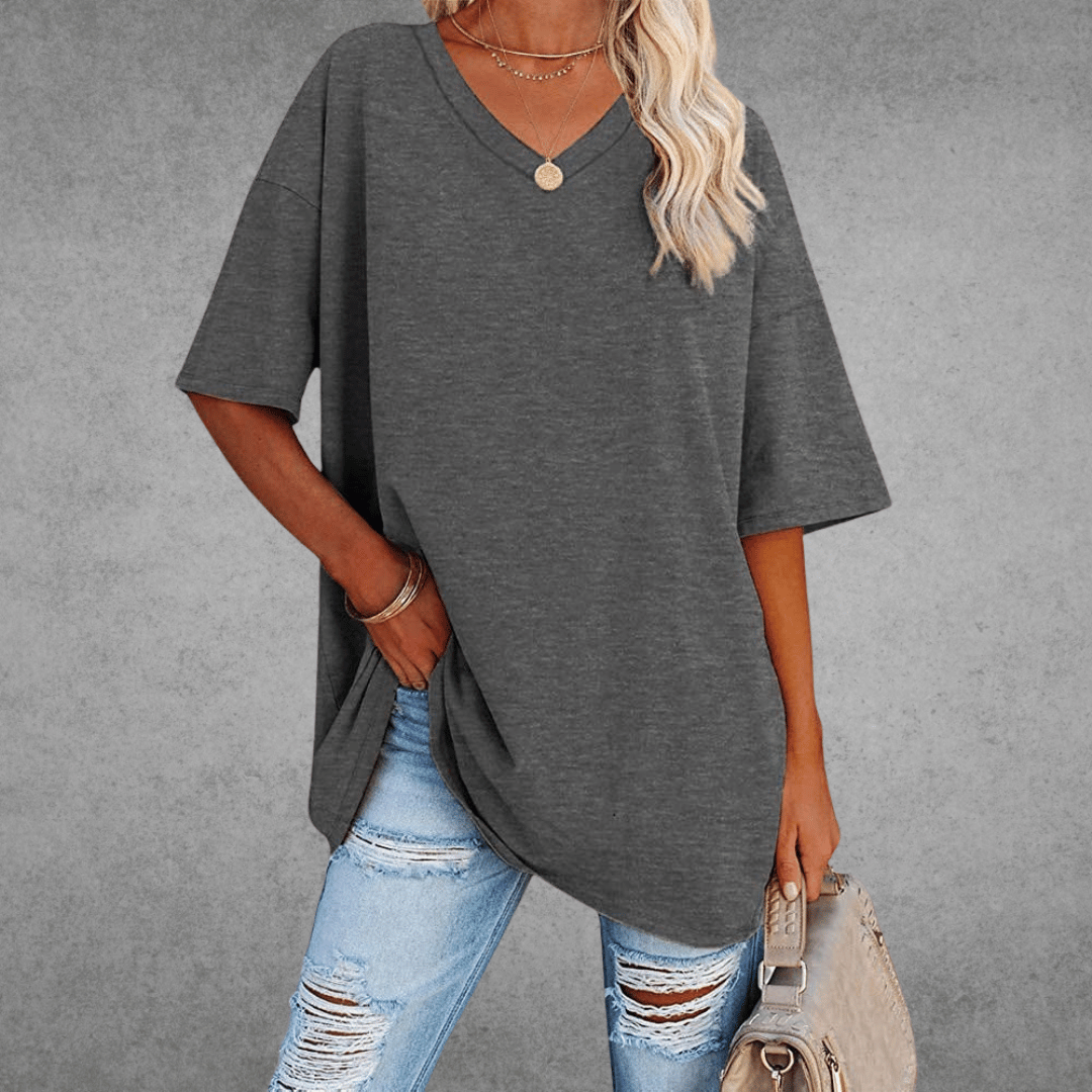 Kaylee – Relaxed Fit Everyday V-Neck Tee for Women