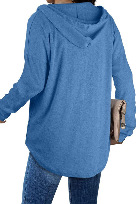 Addie – Plaid Hoodie Long-Sleeve Top for Women
