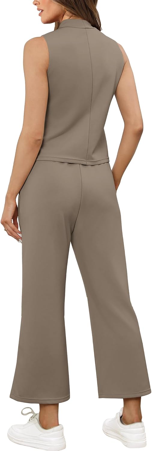 Bresha – Sleeveless Two-Piece Lounge Set for Women