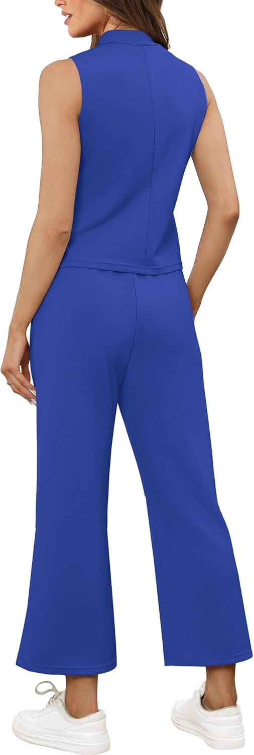 Bresha – Sleeveless Two-Piece Lounge Set for Women