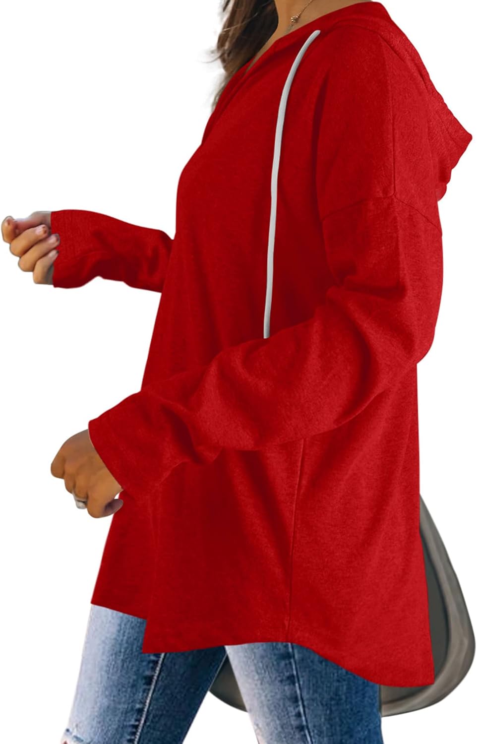Addie – Plaid Hoodie Long-Sleeve Top for Women