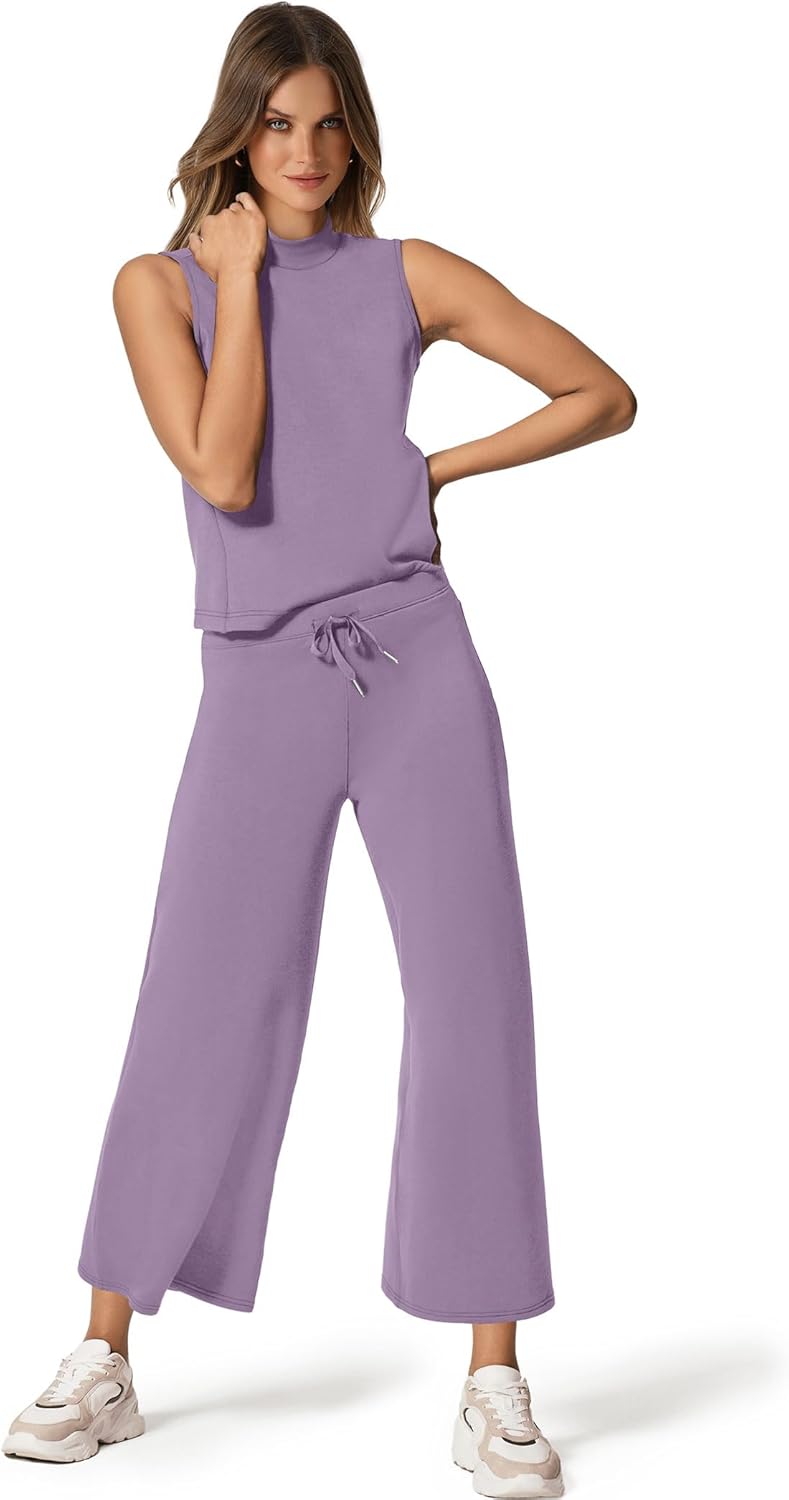 Bresha – Sleeveless Two-Piece Lounge Set for Women