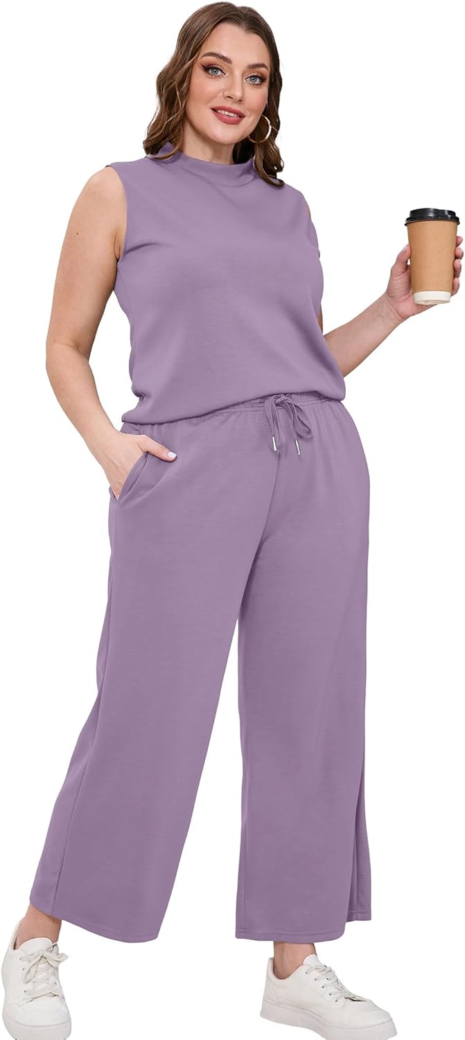 Bresha – Sleeveless Two-Piece Lounge Set for Women