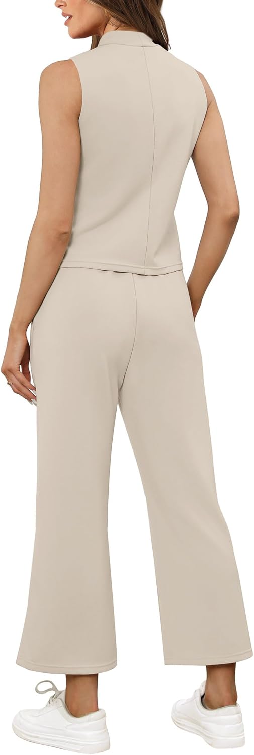 Bresha – Sleeveless Two-Piece Lounge Set for Women