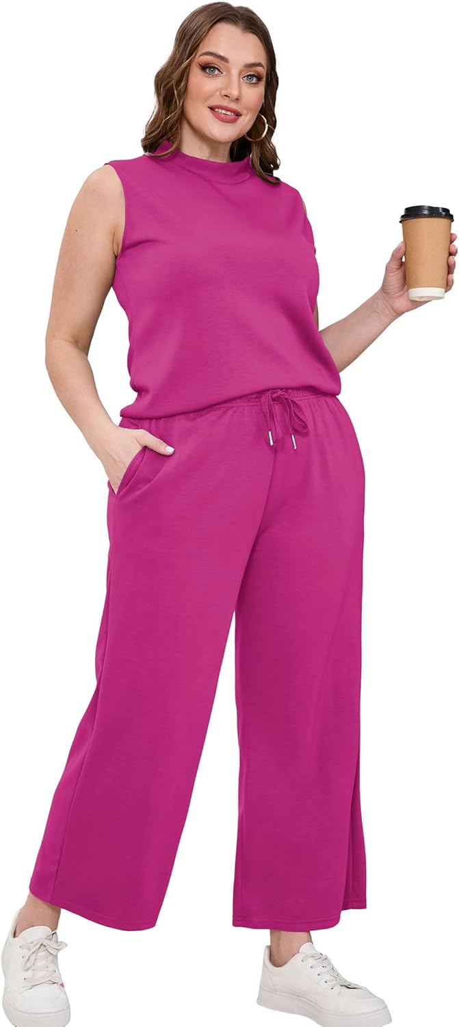 Bresha – Sleeveless Two-Piece Lounge Set for Women