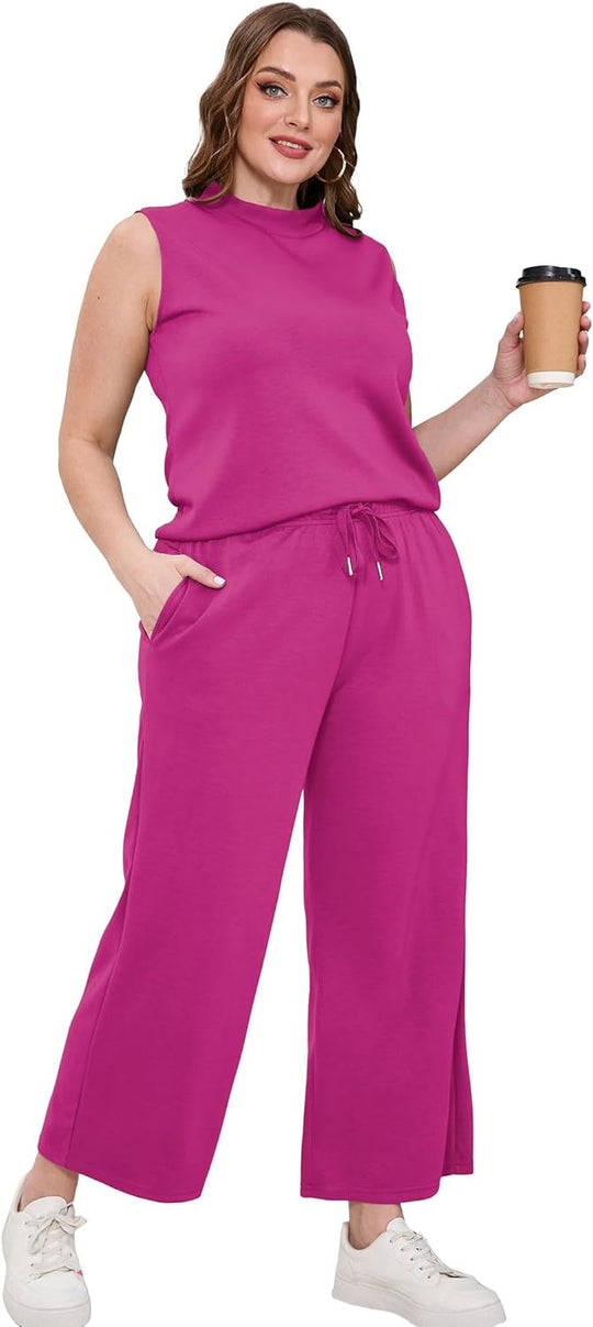 Bresha – Sleeveless Two-Piece Lounge Set for Women
