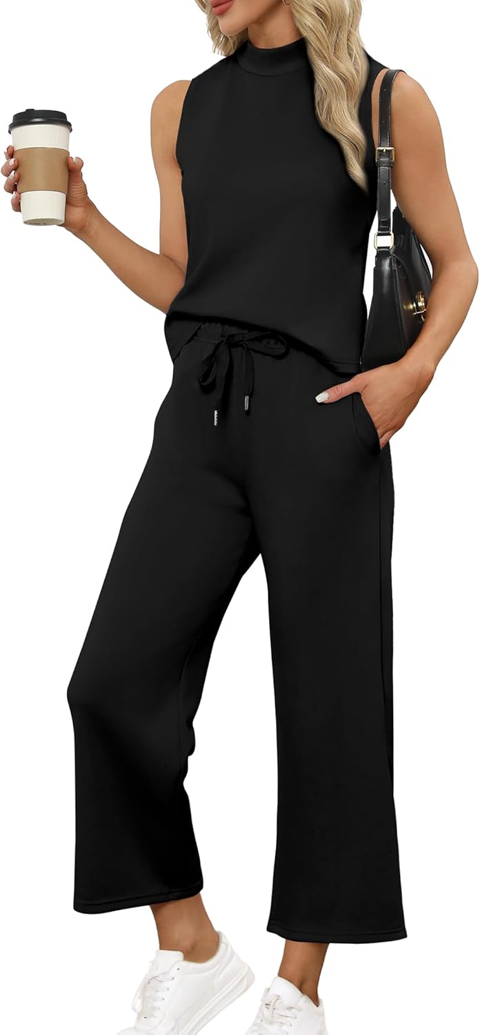 Bresha – Sleeveless Two-Piece Lounge Set for Women