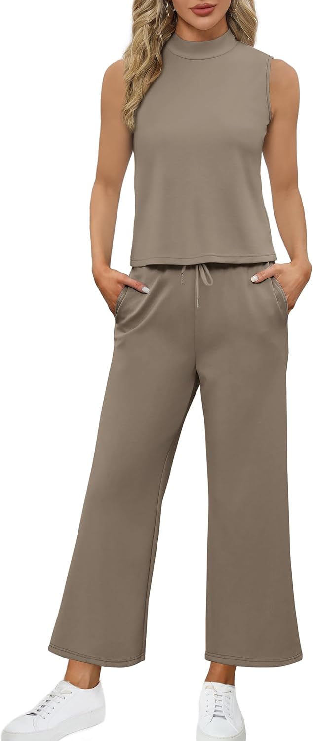 Bresha – Sleeveless Two-Piece Lounge Set for Women