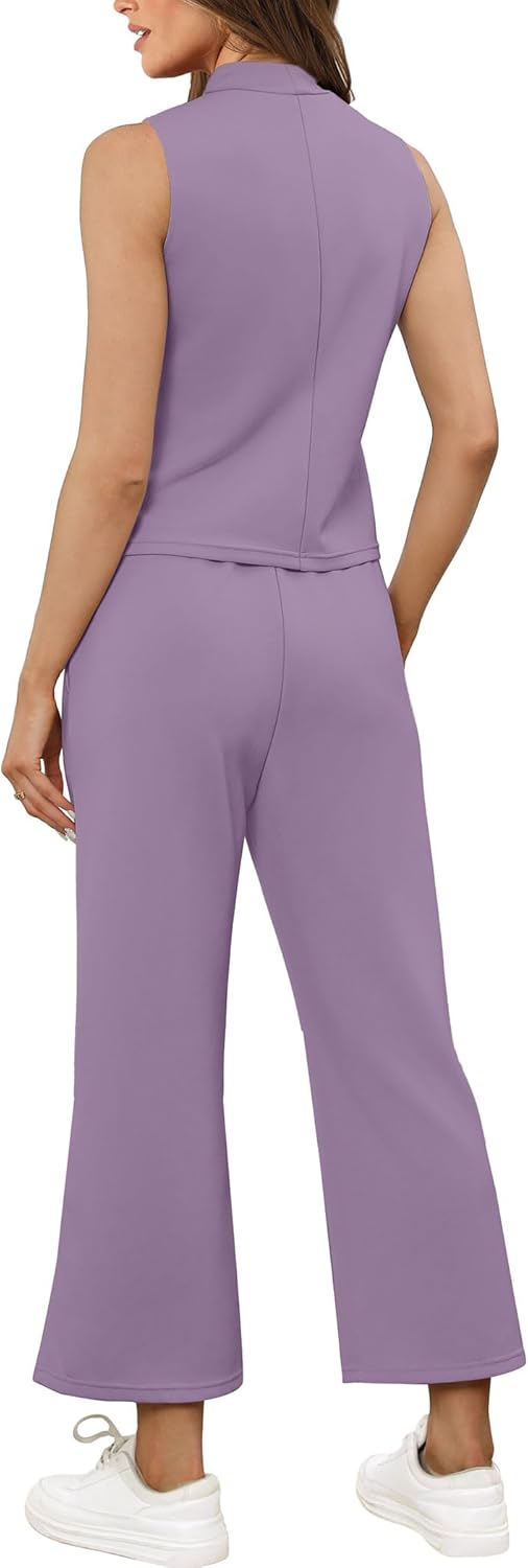 Bresha – Sleeveless Two-Piece Lounge Set for Women