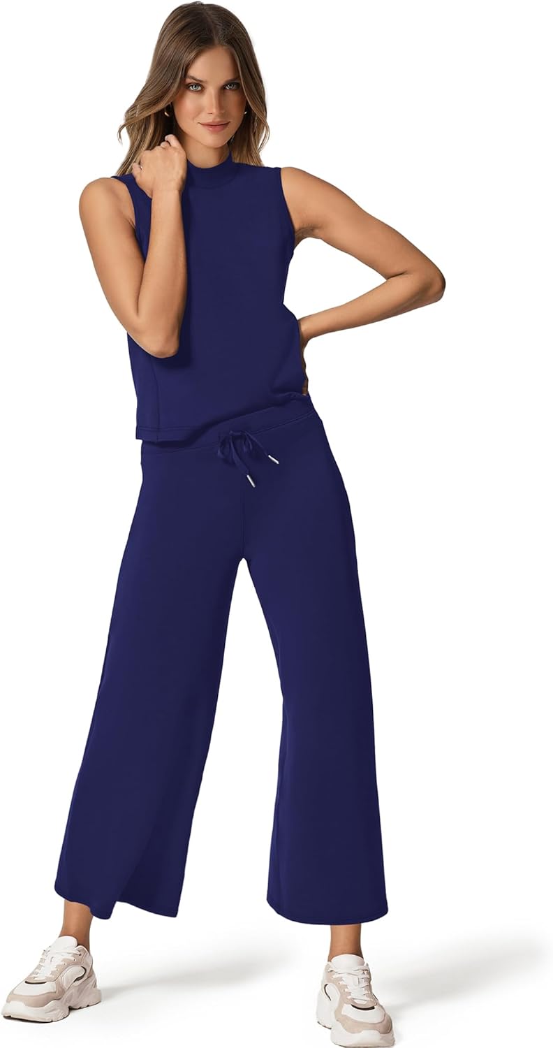 Bresha – Sleeveless Two-Piece Lounge Set for Women