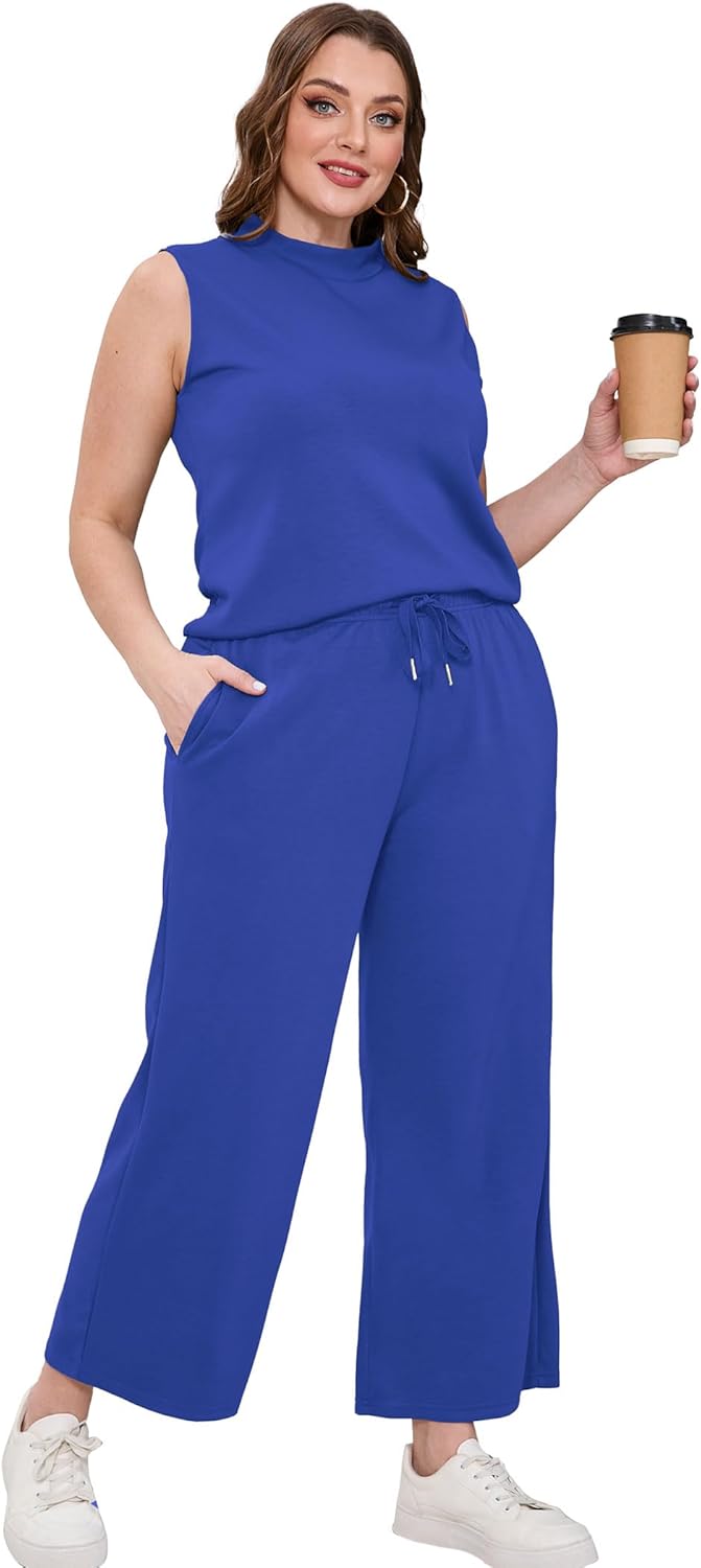 Bresha – Sleeveless Two-Piece Lounge Set for Women