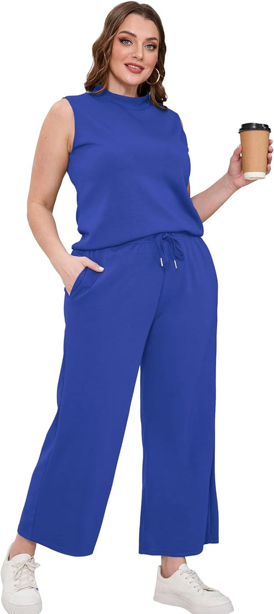 Bresha – Sleeveless Two-Piece Lounge Set for Women