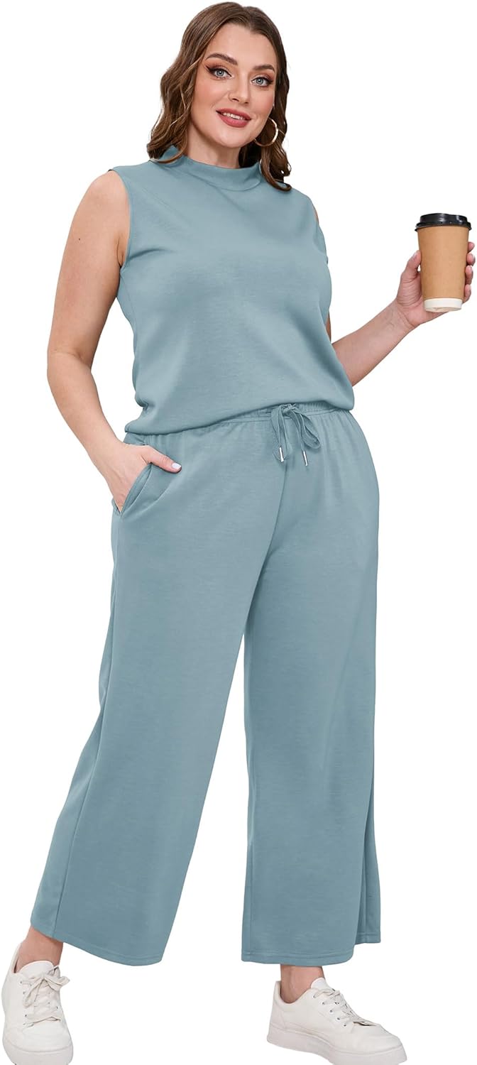 Bresha – Sleeveless Two-Piece Lounge Set for Women