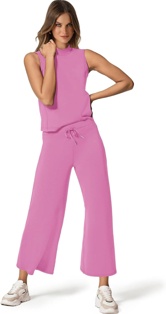 Bresha – Sleeveless Two-Piece Lounge Set for Women