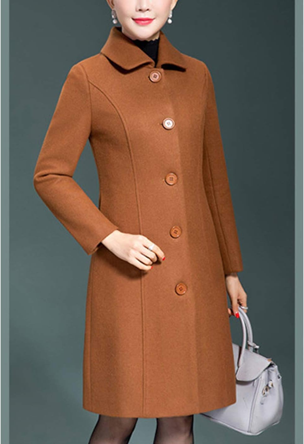 Miranda – Classic Long Wool-Blend Coat for Women
