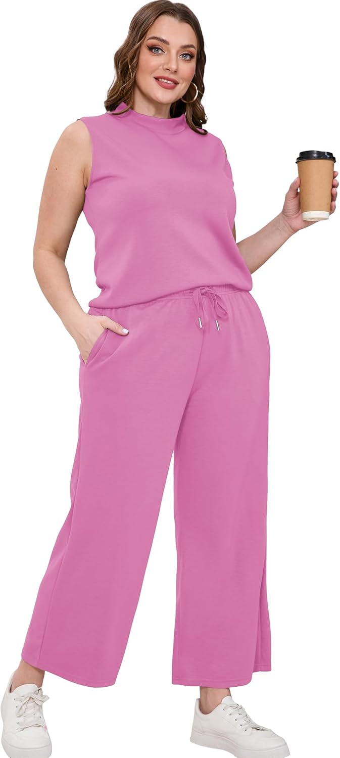 Bresha – Sleeveless Two-Piece Lounge Set for Women