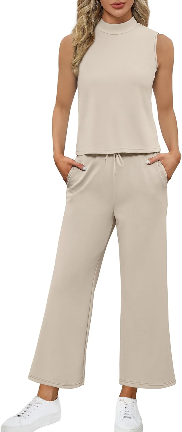 Bresha – Sleeveless Two-Piece Lounge Set for Women