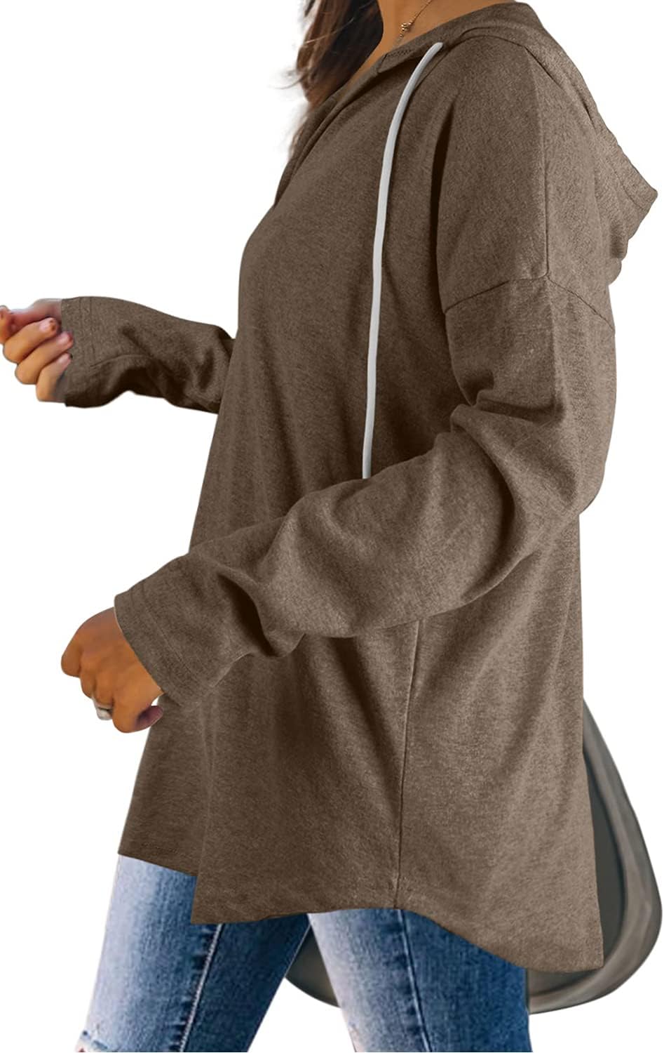 Addie – Plaid Hoodie Long-Sleeve Top for Women
