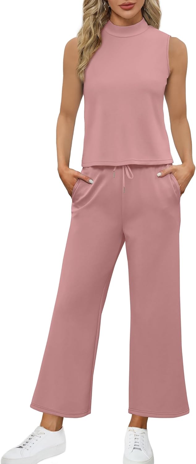 Bresha – Sleeveless Two-Piece Lounge Set for Women