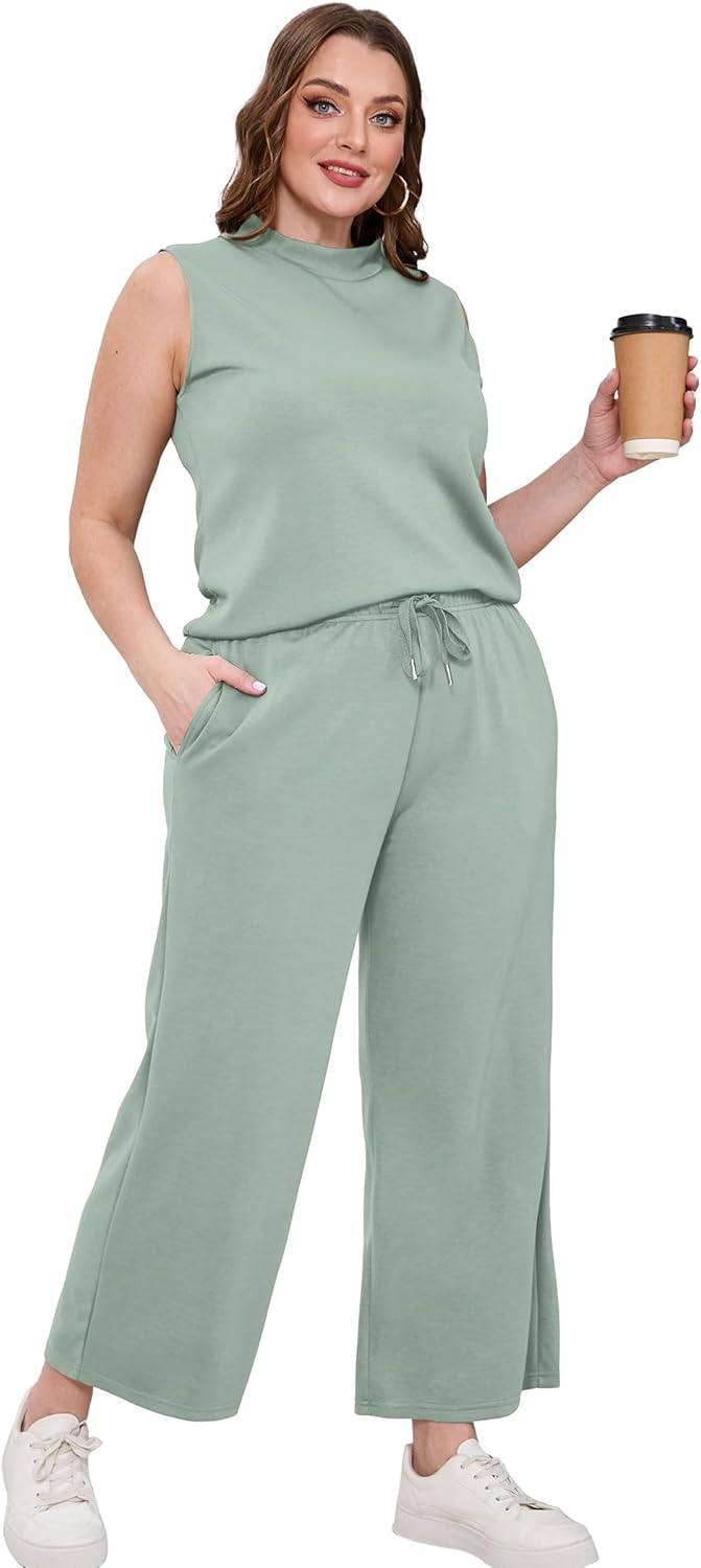 Bresha – Sleeveless Two-Piece Lounge Set for Women