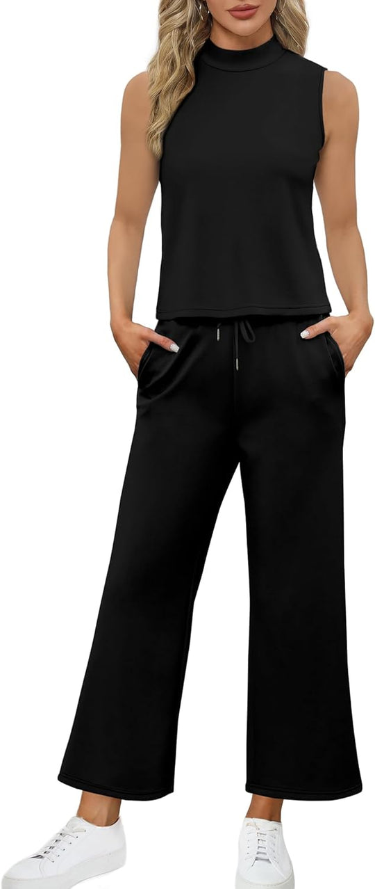 Bresha – Sleeveless Two-Piece Lounge Set for Women