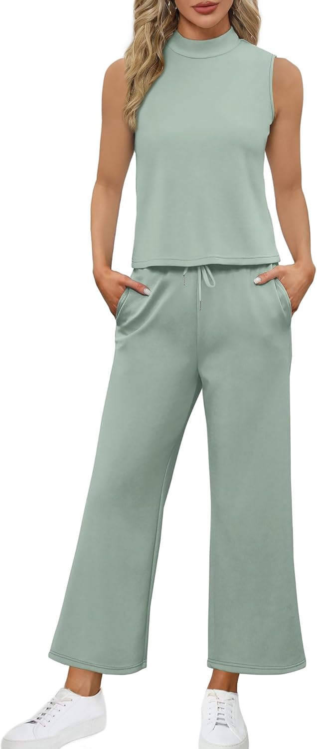 Bresha – Sleeveless Two-Piece Lounge Set for Women