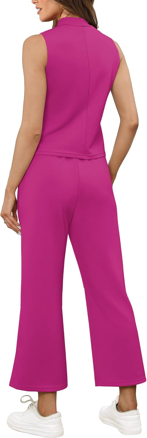 Bresha – Sleeveless Two-Piece Lounge Set for Women