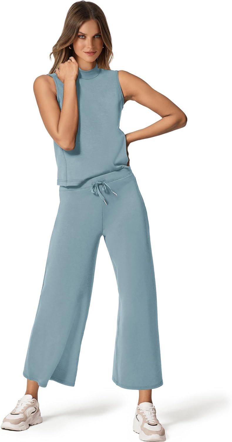 Bresha – Sleeveless Two-Piece Lounge Set for Women