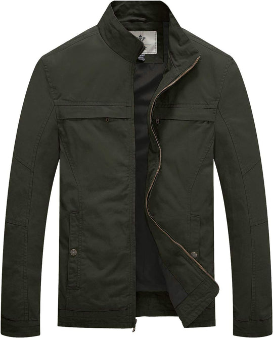 Victor – Classic Stand Collar Cotton Jacket for Men