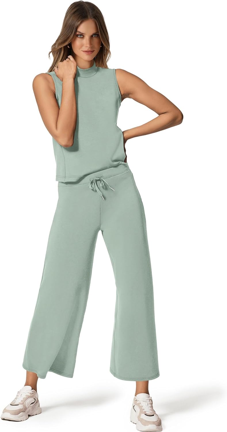 Bresha – Sleeveless Two-Piece Lounge Set for Women