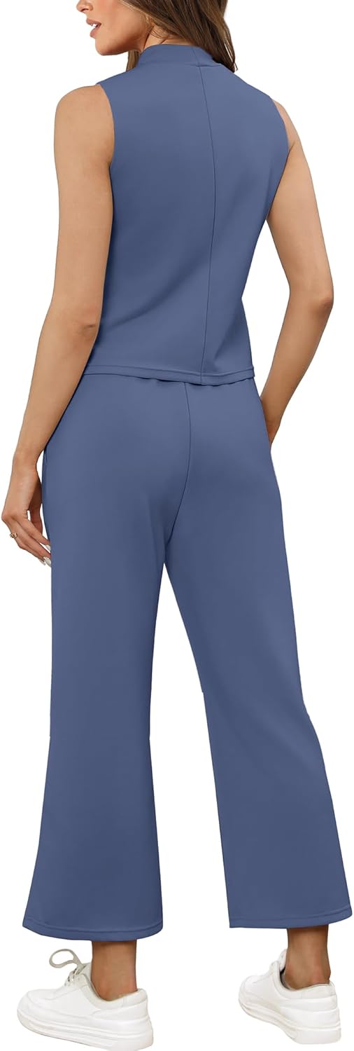 Bresha – Sleeveless Two-Piece Lounge Set for Women