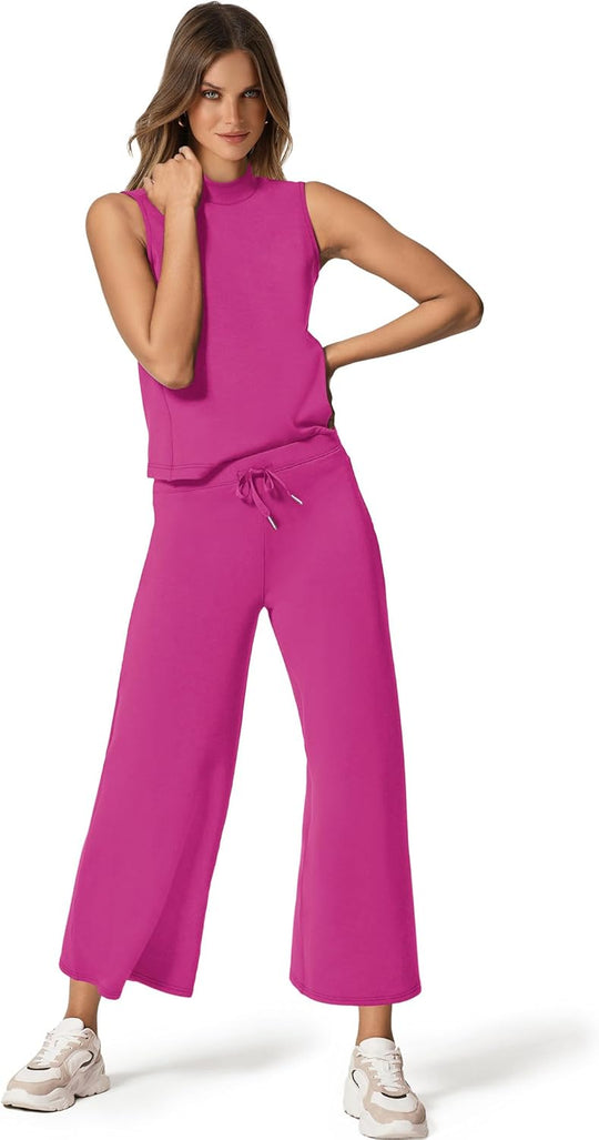 Bresha – Sleeveless Two-Piece Lounge Set for Women