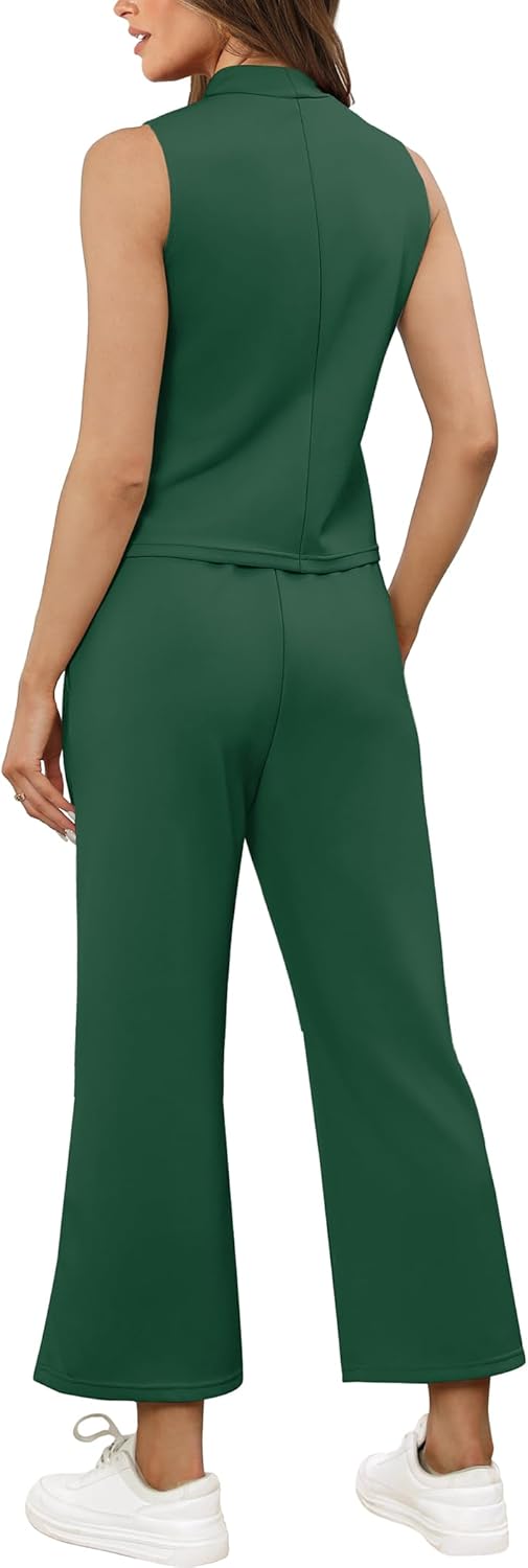 Bresha – Sleeveless Two-Piece Lounge Set for Women