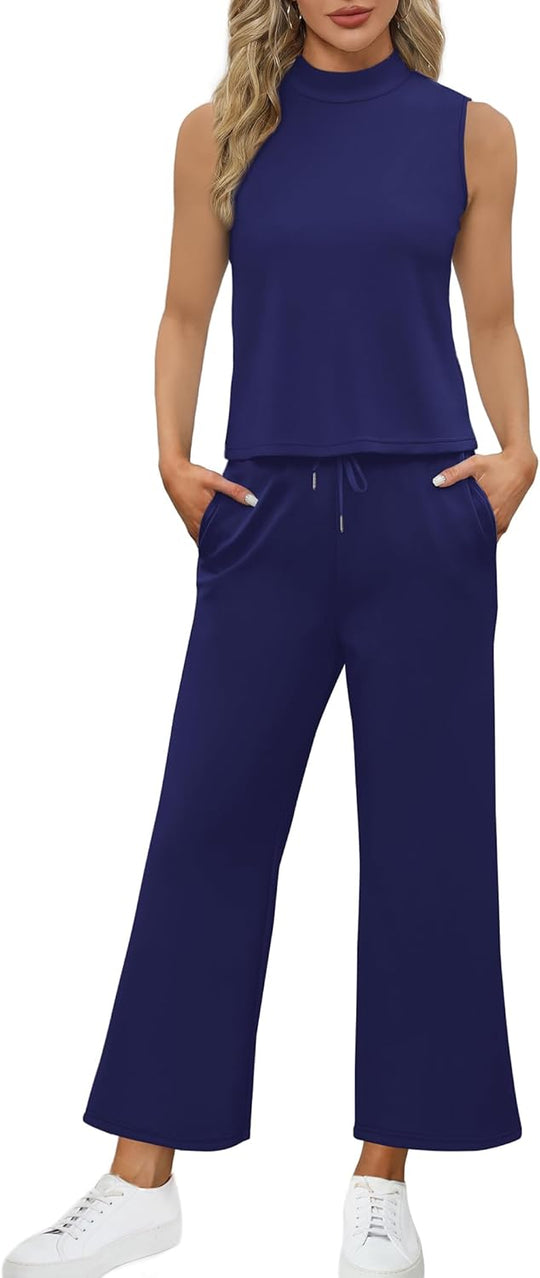 Bresha – Sleeveless Two-Piece Lounge Set for Women