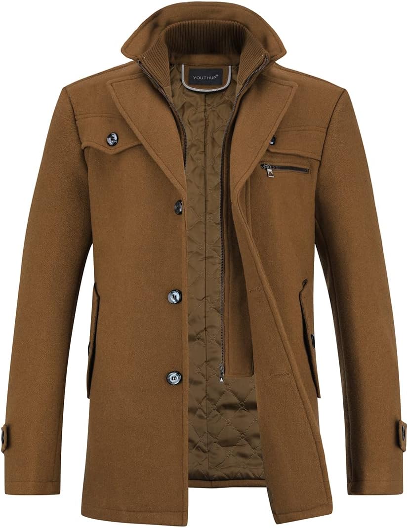 Donny – Wool-Blend Classic Overcoat for Men