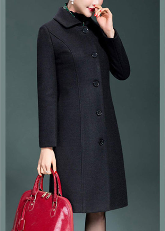 Miranda – Classic Long Wool-Blend Coat for Women