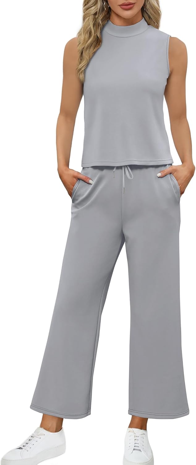 Bresha – Sleeveless Two-Piece Lounge Set for Women
