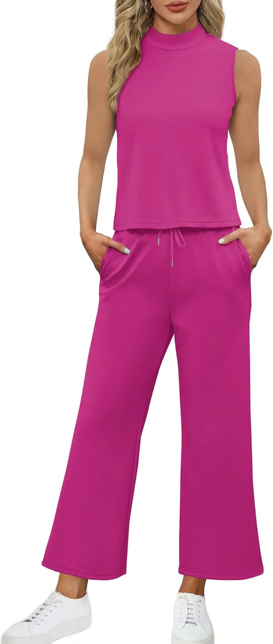 Bresha – Sleeveless Two-Piece Lounge Set for Women