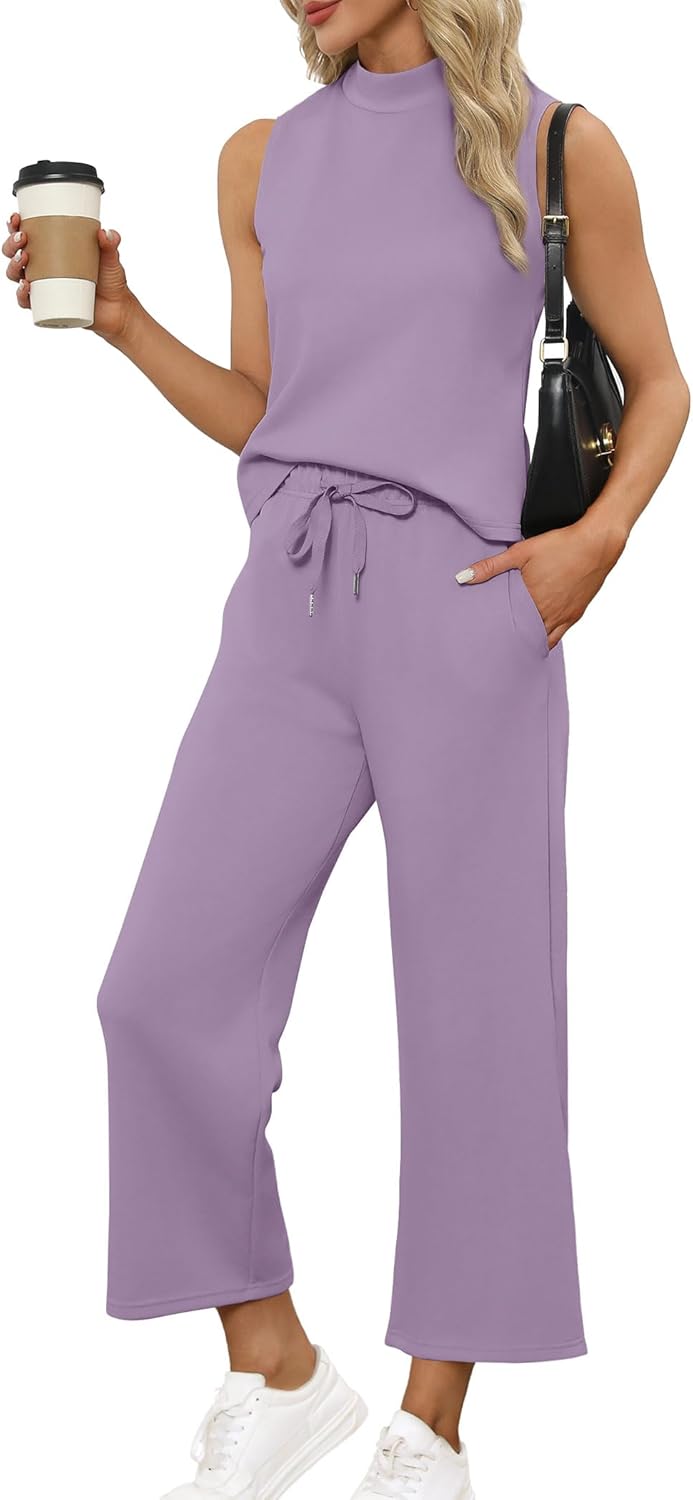 Bresha – Sleeveless Two-Piece Lounge Set for Women