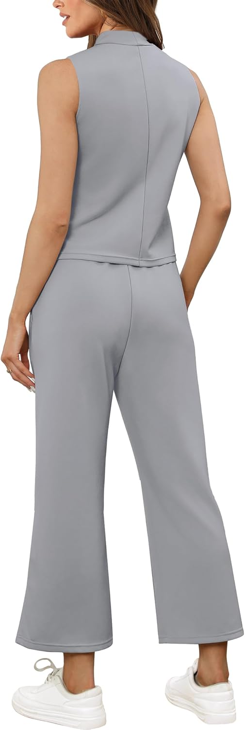 Bresha – Sleeveless Two-Piece Lounge Set for Women