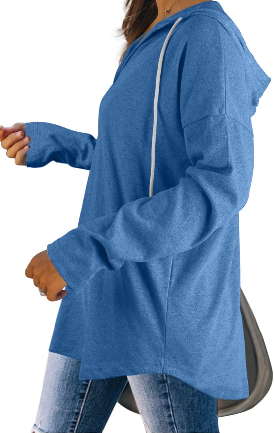 Addie – Plaid Hoodie Long-Sleeve Top for Women