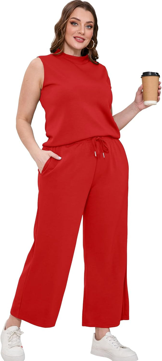Bresha – Sleeveless Two-Piece Lounge Set for Women