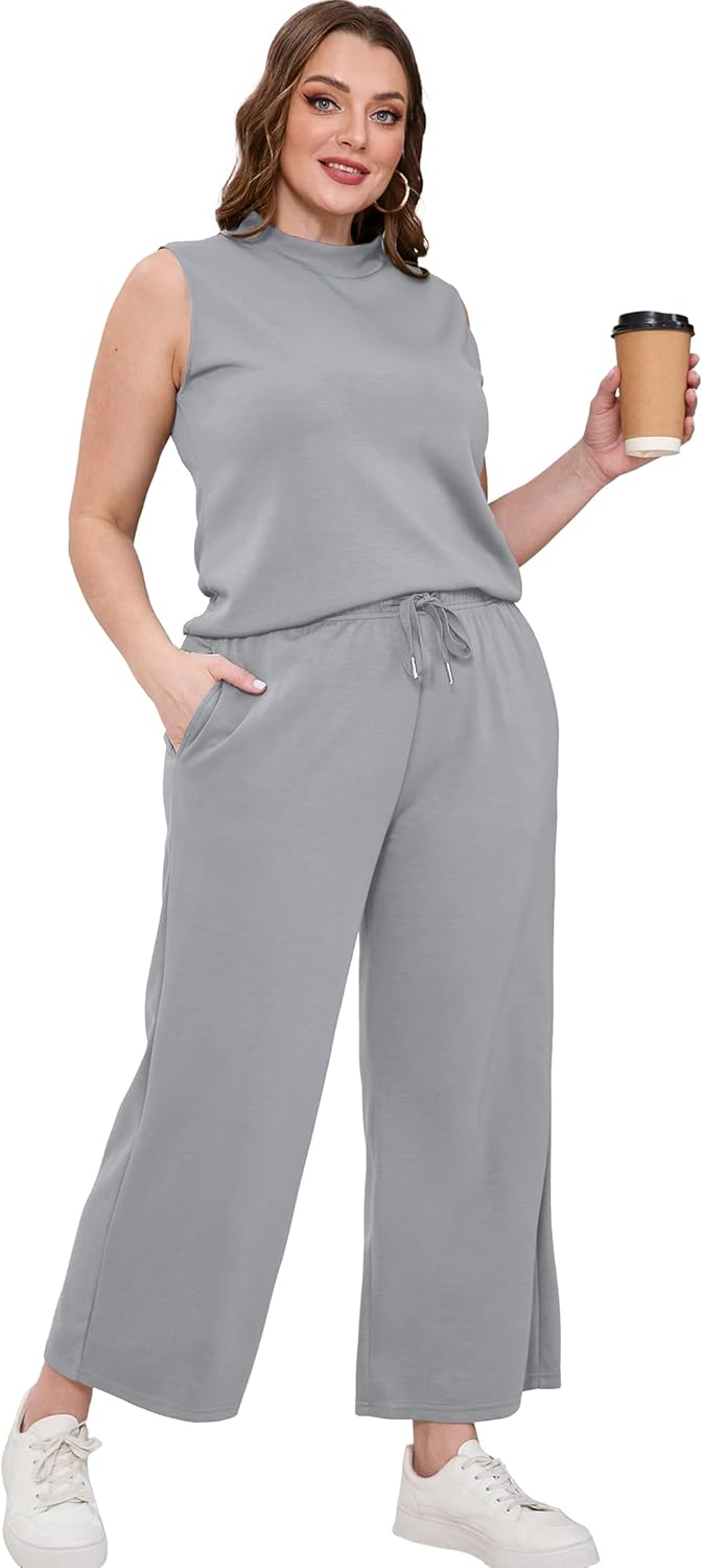 Bresha – Sleeveless Two-Piece Lounge Set for Women